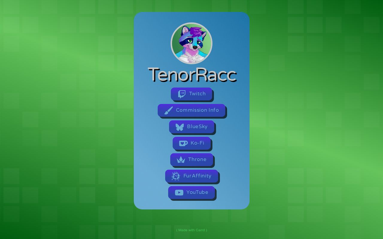 Carrd profile picture for @tenor